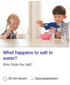 Lesson preview of a lesson involving salt and water