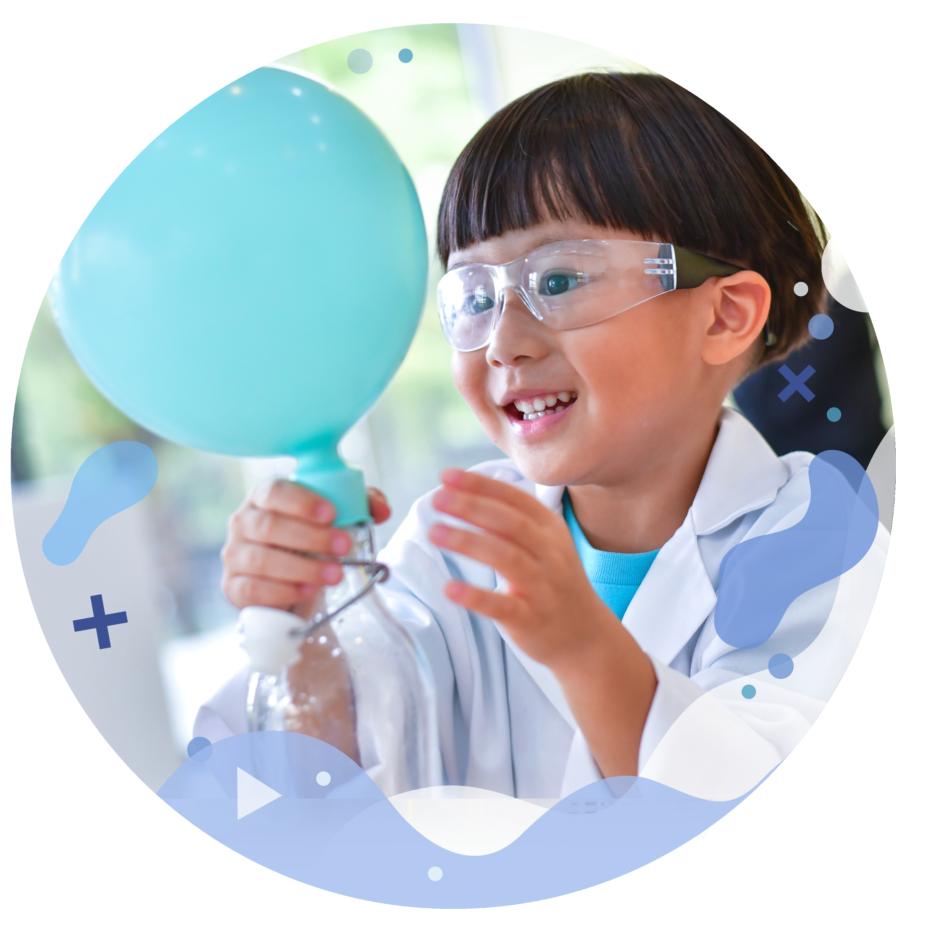 A child smiling with a balloon